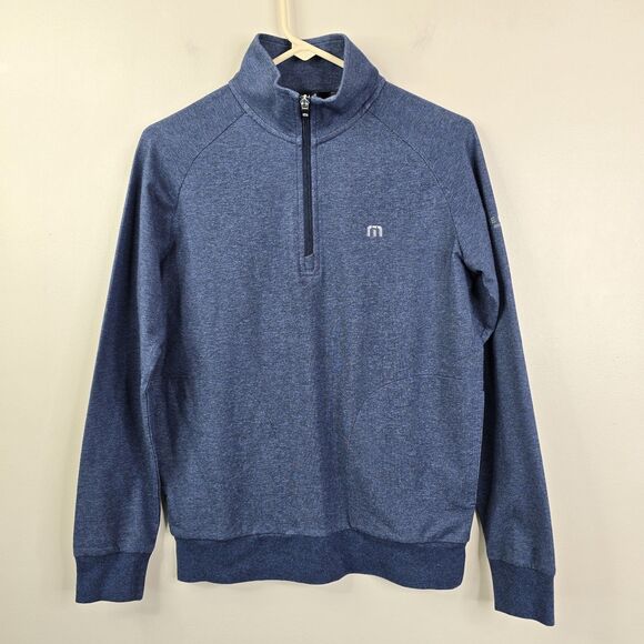 Travis Mathew Long Sleeve 1/4 Zip 2 Pocket Pullover Small - Picture 1 of 9